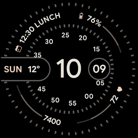 Concentric+ in always-on mode, light ticks with the pill closed into a ring